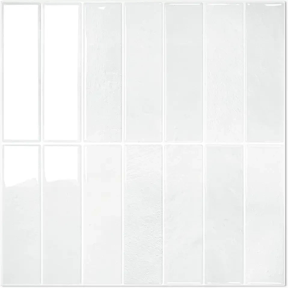STICKGOO 10-Sheet Peel and Stick Backsplash Tile, Self Adhesive Vinyl Wall Tiles, Stick on Backsplash for Kitchen and Bathroom(Thicker Design)