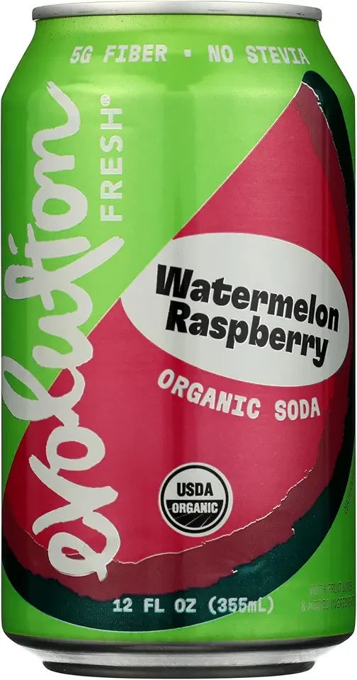 Evolution Fresh Organic Watermelon Raspberry Fruit Soda, 12 FZ