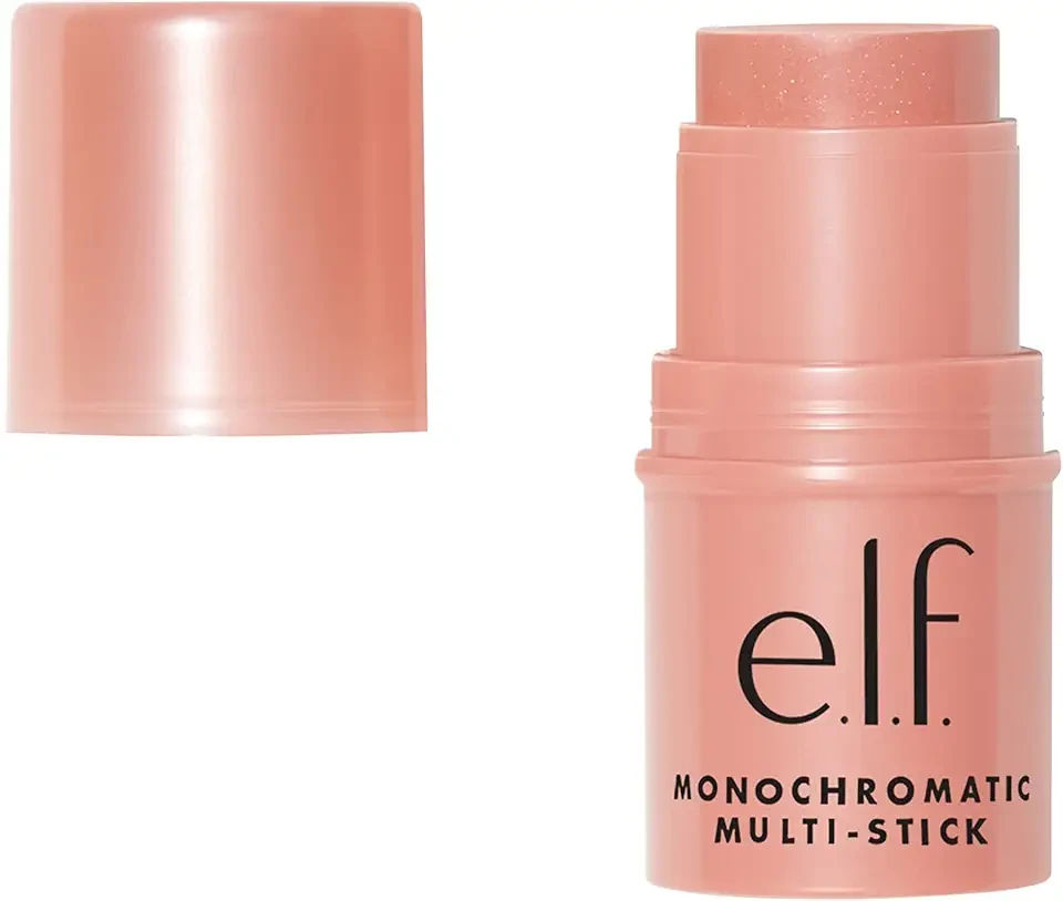Monochromatic Multi Stick, Travel-Sized Luxuriously Creamy & Blendable Color, For Eyes, Lips & Cheeks, Vegan & Cruelty-Free, Glistening Peach, 0.17 Oz