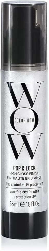 Pop + Lock High Gloss Finish – Frizz Control Serum | Prevent Color Fade, Seal Split Ends, and Add Gloss | Get Silky, Shiny Hair!