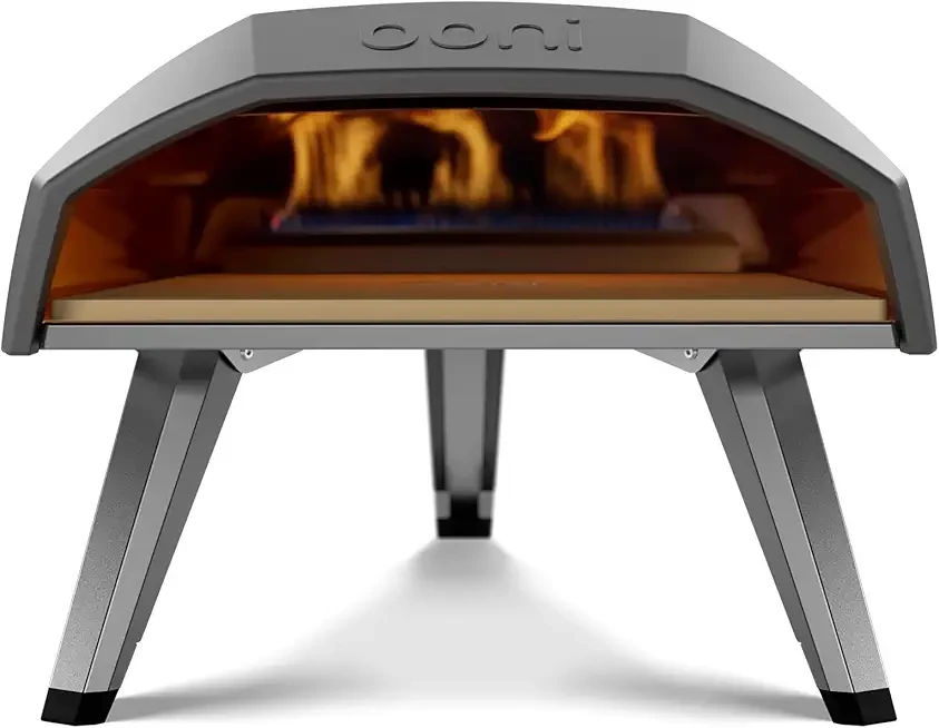 Ooni Koda 12 Gas Pizza Oven – 12" Gas Powered Outdoor Oven with 28 mBar Regulator and Gas Hose, Gas powered Portable Pizza Oven - Foundry Black