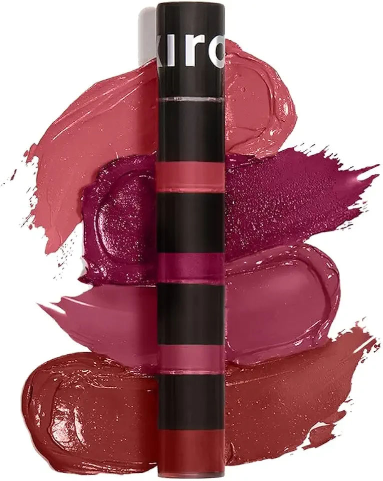 Four Play Non-Stop Airy Matte Liquid Lip Stack – Elite Berry Quad | 4-in-1 Lipstick Set with Long-Lasting, Transfer-Proof & Lightweight Formula | Infused with Avocado & Apricot Oils | 6ml