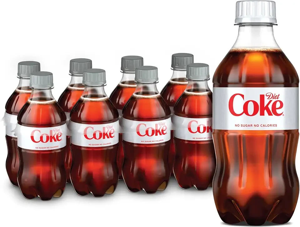 Diet Soda, 12 fl oz Bottles, 8 Pack - Cola Soft Drink
