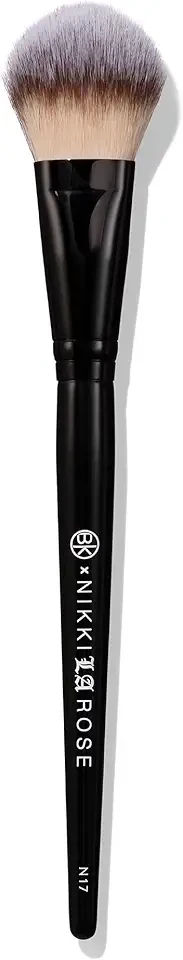 BK BEAUTY - NIKKI LA ROSE N17 MULTI-PRO FACE BRUSH – Dual-Sided Paddle Brush for Face Application, Liquid, Powder Blending - Bronzer, Contour, Blush, Foundation