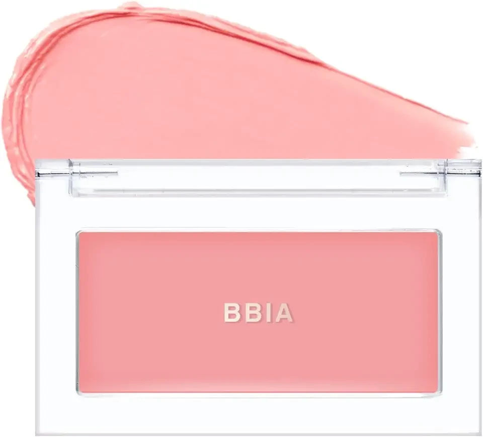 BBIA Ready To Wear Downy Cheek Cream Blush 8 Color - Creamy Blendable & Buildable Blush Dewy Texture & Matte Finish High Pigment Longlasting Lightweight Natural Face Makeup, 0.12oz (01 DOWNY PINK)
