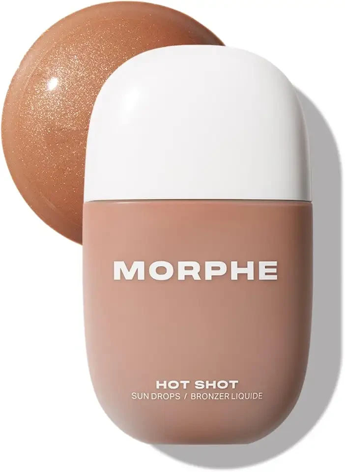 Hot Shot Sun Bronzing Drops - Waterweight Liquid Bronzer Drops with Niacinamide for Glowing Skin, Hydration & a Natural Radiant Finish - Bronze Bombshell (1 Fl Oz)