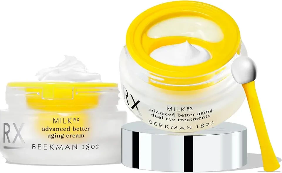 Milk RX Better Aging Skincare Set – Dual Eye Treatment & Face Cream – Hydrating Anti Aging Routine, Retinol Alternative, Firming Moisturizer & Eye Care Duo