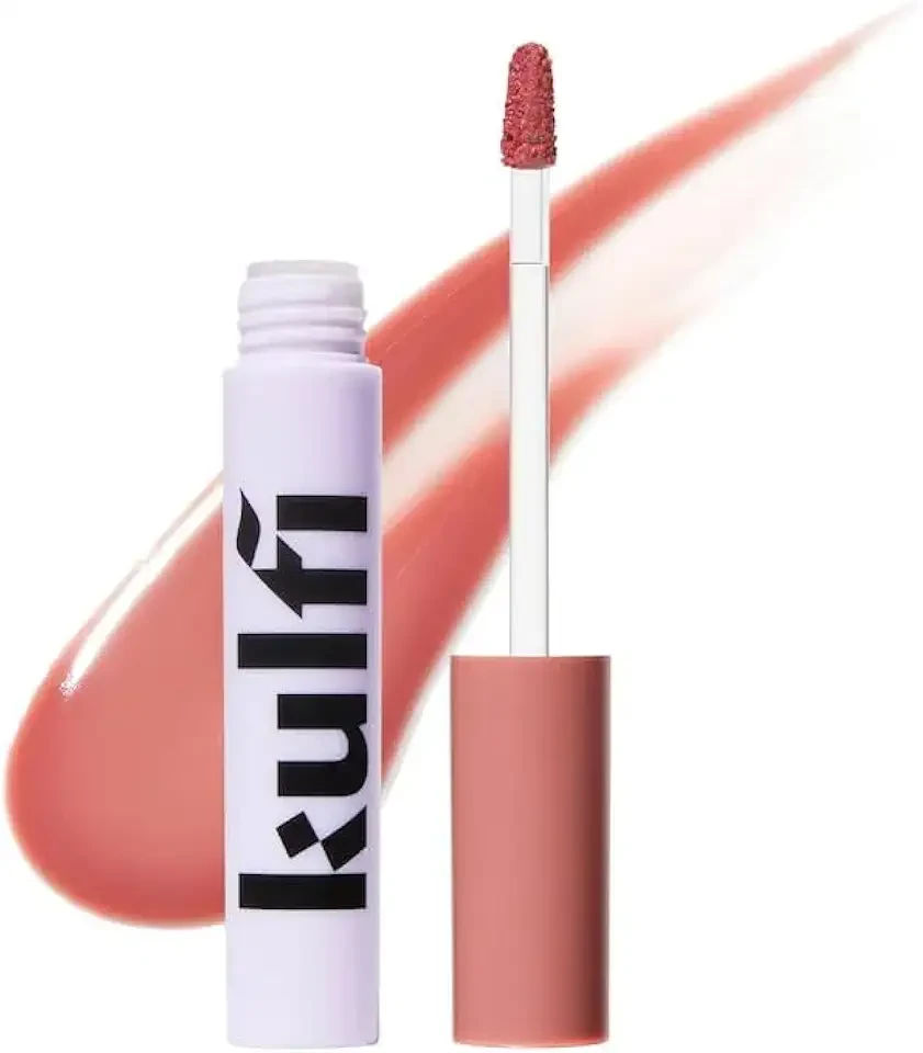 Kulfi Lassi Lips Staining Lip Oil, | Color: Rose - pink nude | Long-Lasting Moisturizing with Mango Seed Oil, Coconut Oil, Vitamin E, High Shine Finish, 0.14 oz / 3.8 mL