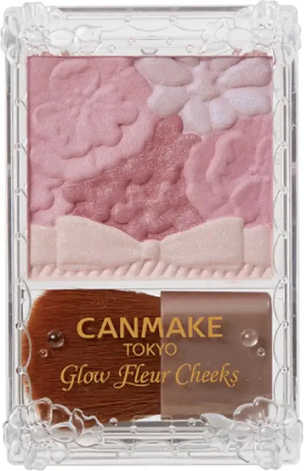 CANMAKE Glow Fleur Cheeks 16 Lilac Fleur Teak Powder Teak Pink Glossy Transparent