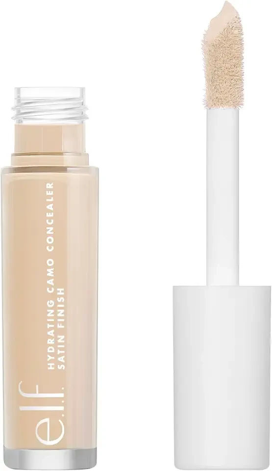 Hydrating Camo Concealer, Covers Blemishes & Under-Eye Circles, Full-Coverage & Delivers A Satin Finish, Vegan & Cruelty-Free, Light Ivory