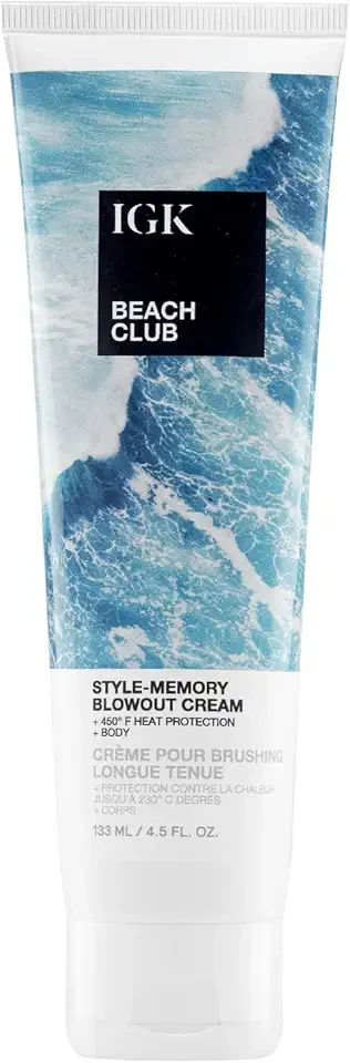 BEACH CLUB Style-Memory Blowout Cream | Volume + Bounce + Heat Protectant | Vegan + Cruelty Free | 4.5 Oz