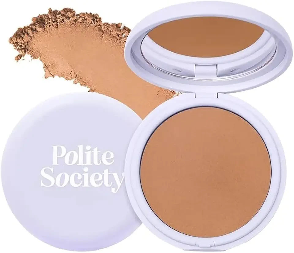 Polite Society - Cabana Club Silky Blurring Bronzer for a Natural Sun-Kissed Glow - Blendable Matte Powder with Smoothing Finish, Long-Lasting - Color: French Riviera (fair-light skin tones)