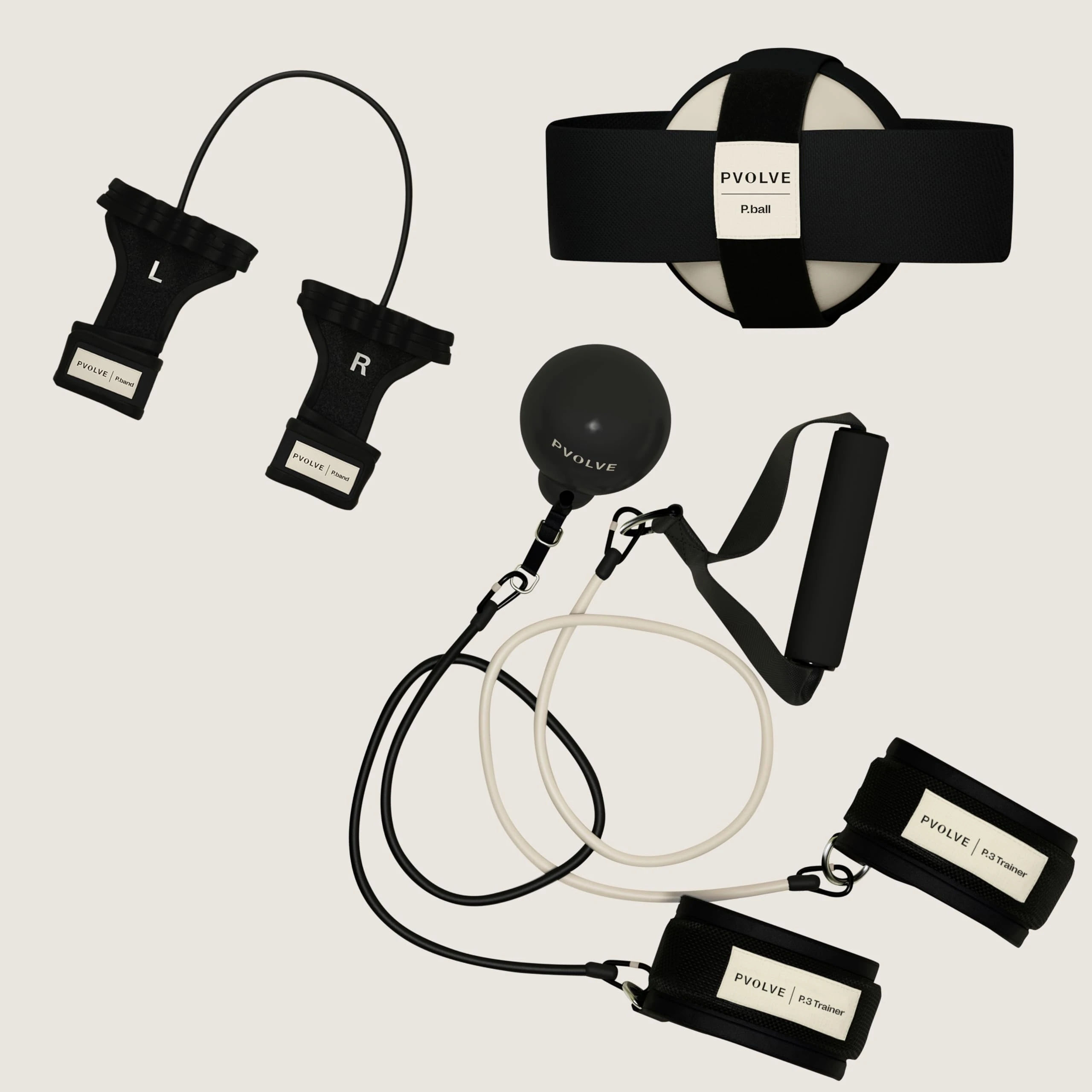 Pvolve Performance Strength Bundle, P.Band, Resistance Band, P.3 Trainer and P.Ball, Home Gym Fitness Equipment for Full-Body Strength, Mobility & Toning