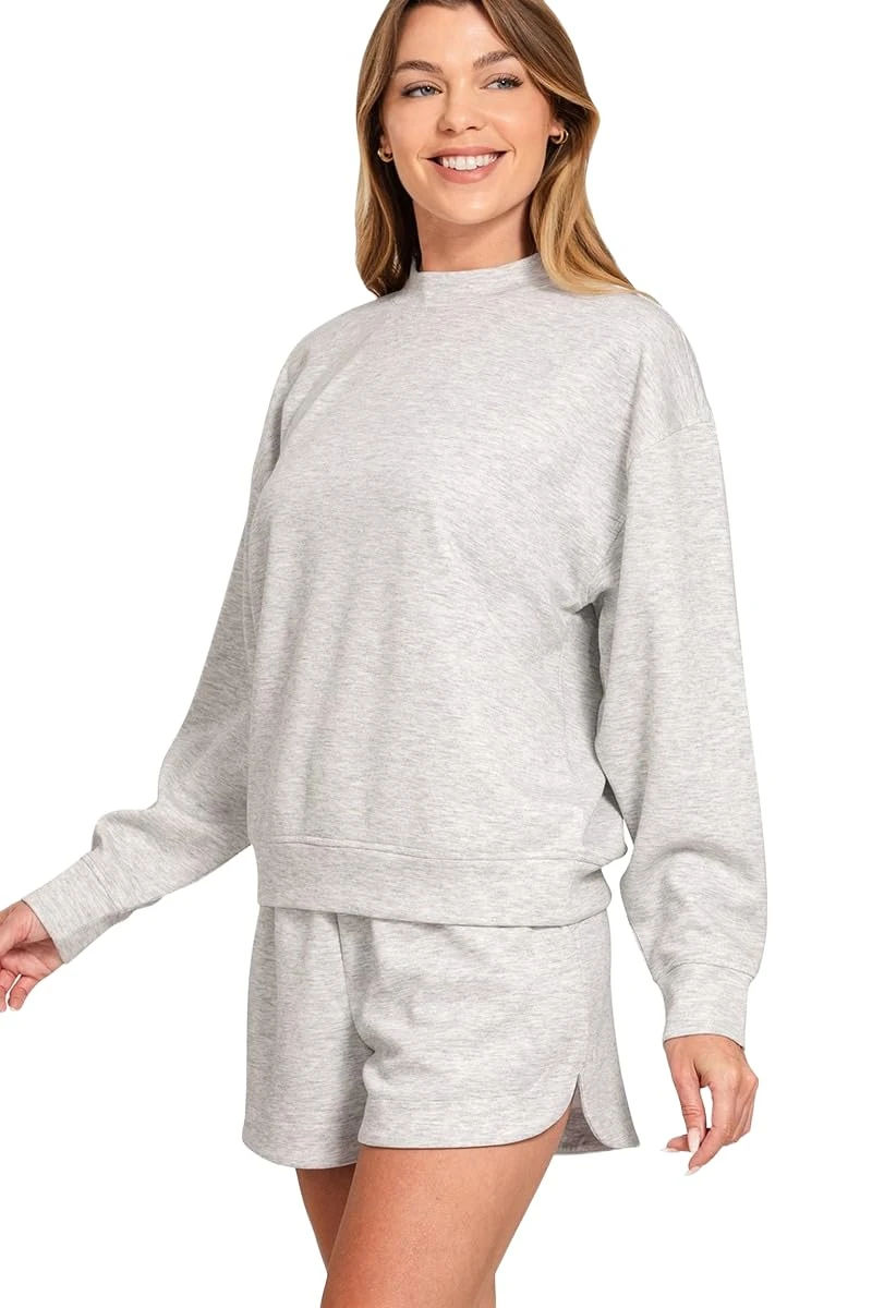 Scuba Long Sleeve Sweatshirt and Shorts Set