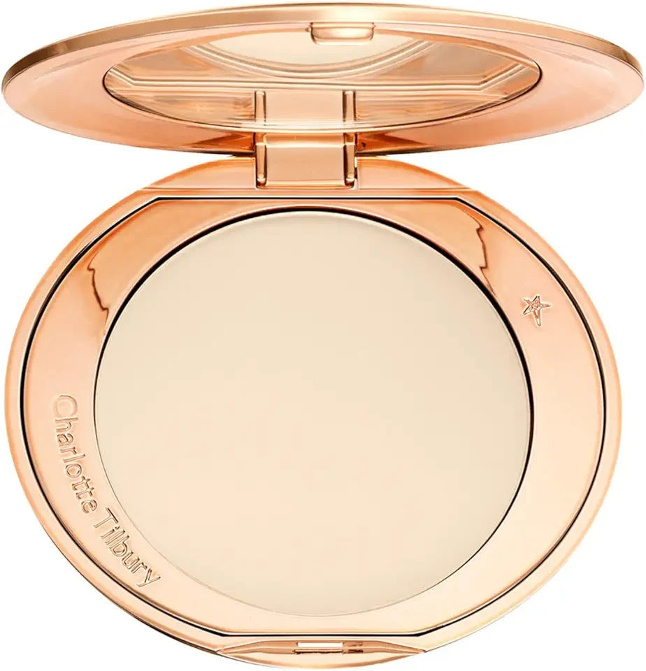 Charlotte Tilbury Airbrush Flawless Finish Setting Powder - Pore-Blurring Pressed Powder for Face Makeup to Minimize Shine with a Soft-Focus Finish