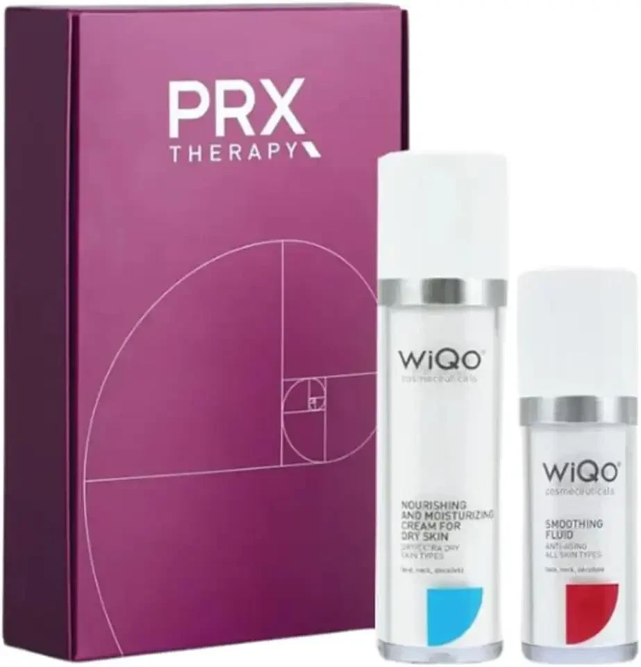 Wiqo med PROFESSIONAL WiQo PRX THERAPY Dry /Ultra Dry Skin Cream + WiQo Smoothing Facial Fluid + BONUS: Retinol Eye Mask (3 ITEM SET)