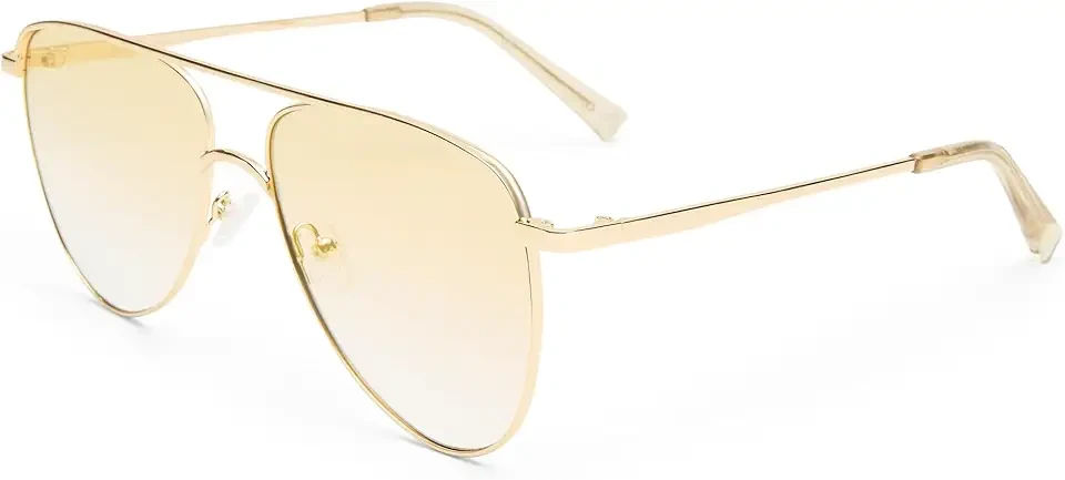Le Specs The Duke Sunglasses - Gold, Aviator, Unisex, Classic Retro Style