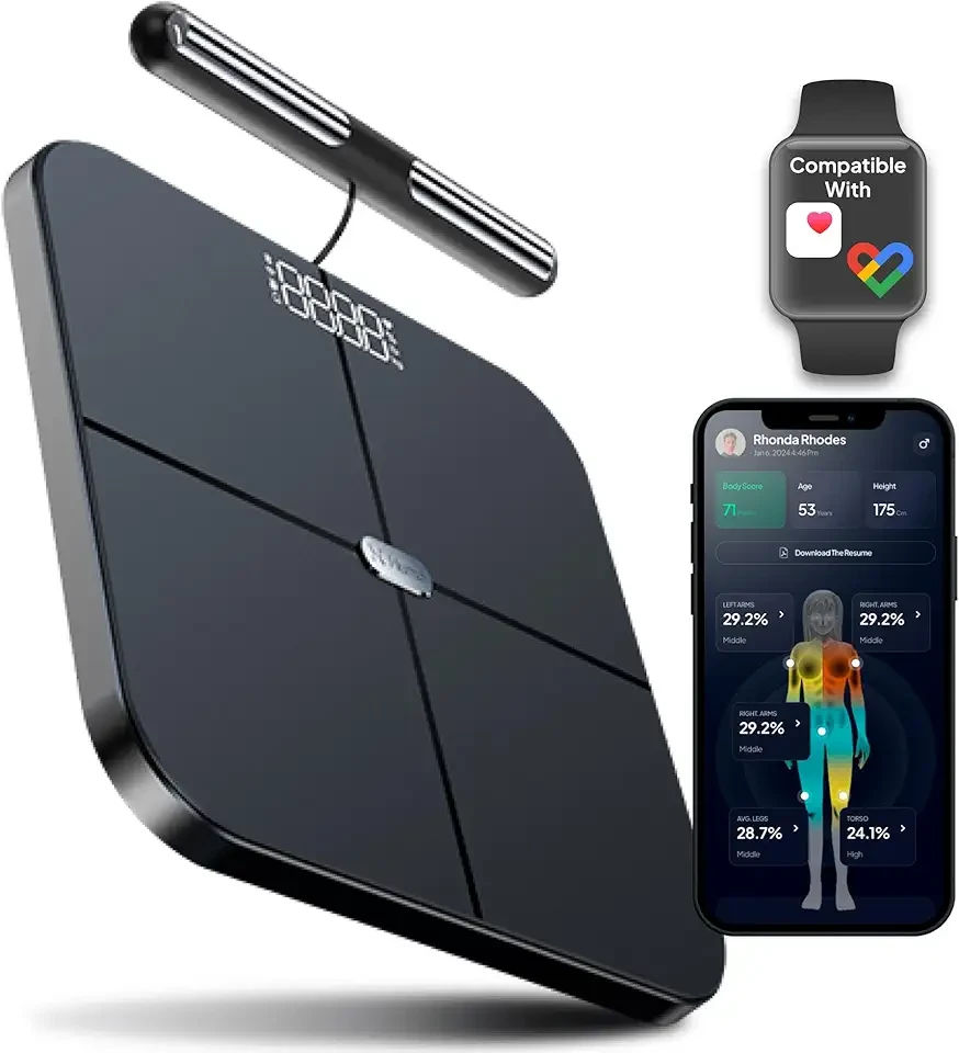 The Body Pod - Home Body Analyzer and Free Bluetooth App - 45+ Key Health Metrics - Accurate Personalized Data - Body Composition Scale - Smart Scale for Body Weight - HSA & FSA Eligible