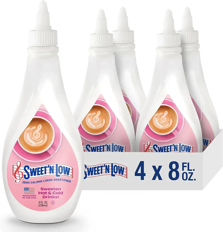 Zero Calorie, No Added Flavors or Erythritol, 8-Ounce Bottle (Pack of 4), Straberry, Liquid Sweetener