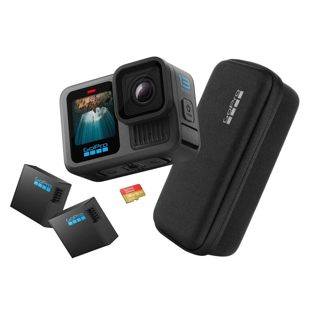 GoPro HERO11 Black Action Camera, Bundle, Also Includes: Shorty Hand Grip, Spare Enduro Battery