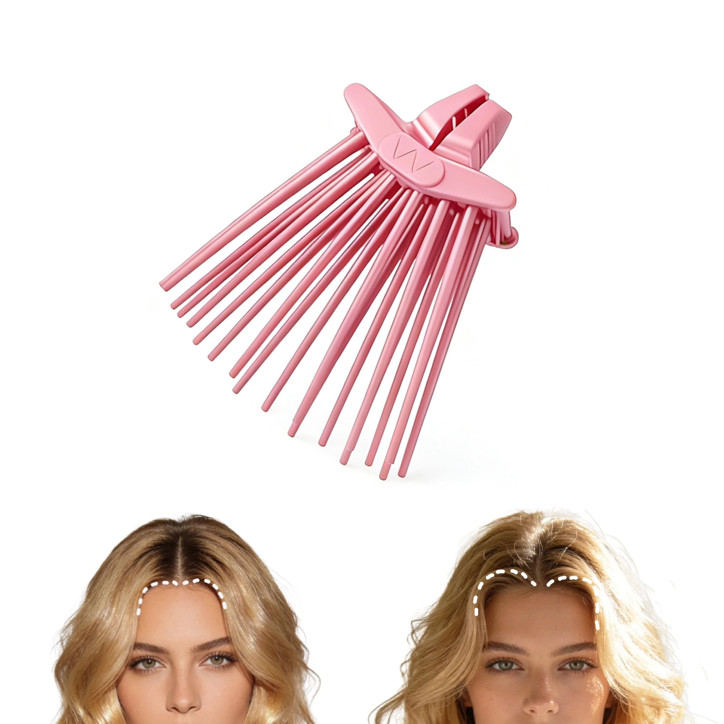 Hair Volume Clip, 18 Claws Volumizing Root Lifting Tool for Women, No Crease Fluffy Bangs Booster, Pink