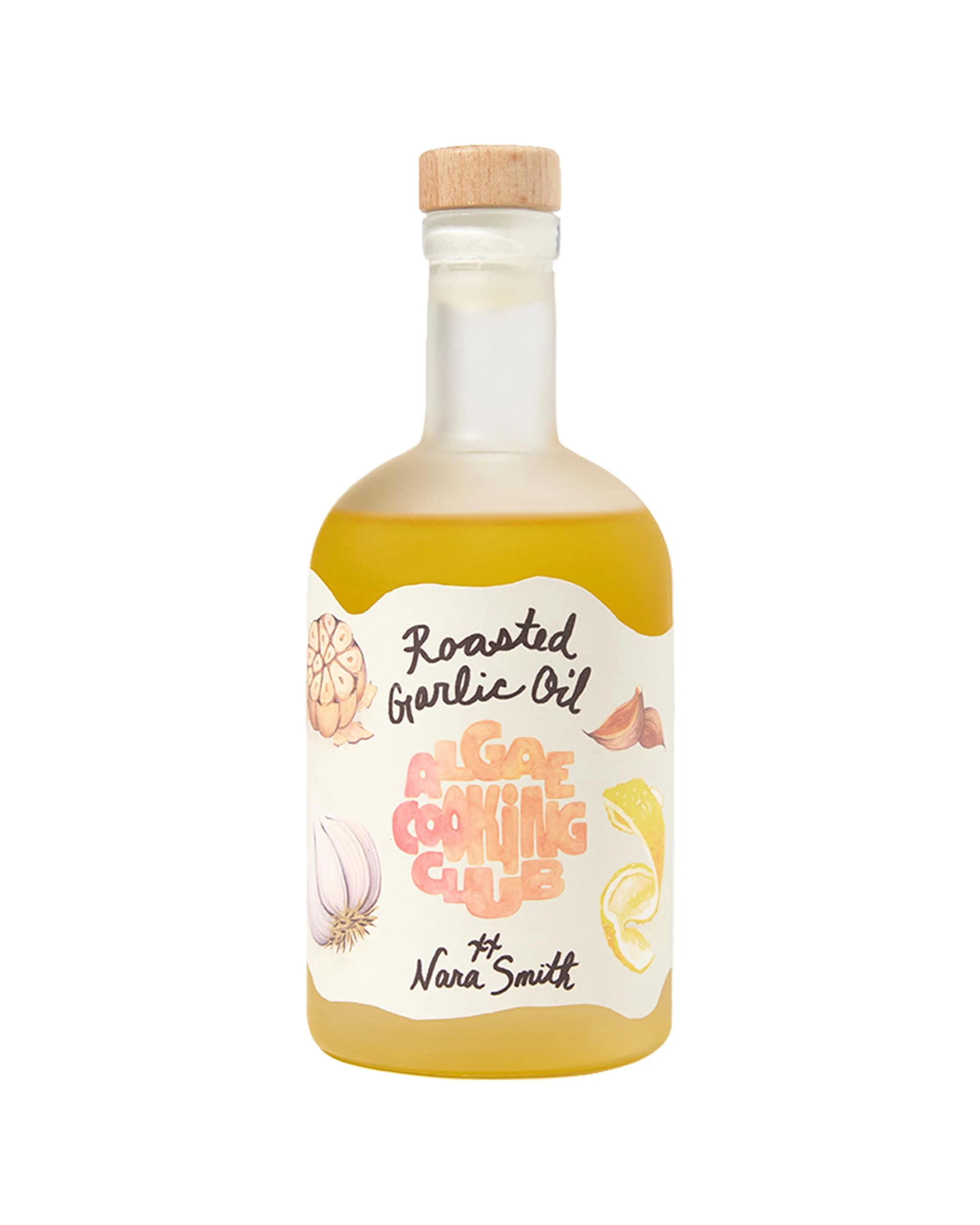 Algae Cooking Club Nara's Roasted Garlic Oil (12.7 fl oz) – With Hints of Yuzu & Miso – Perfect for Drizzling, Roasting, Baking or Sautéing – High Smoke Point – Avocado Oil Alternative – Omega-9 Rich – Seed Oil-Free – Nara Smith Signature Collaboration – Algae Cooking Oil