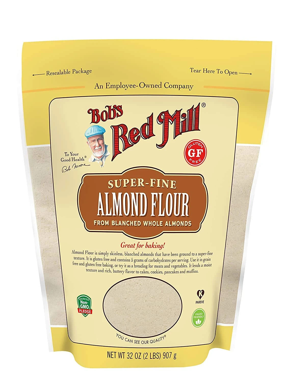 Bob's RED Mill Flour Almond Blanched Size 32 OZ,(Pack - 4)