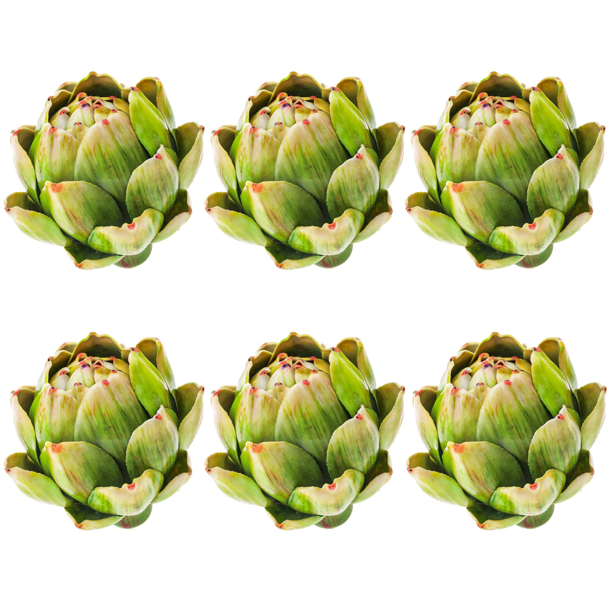 6Pcs Small Green Faux Artichokes Fake Artichokes Artificial Vegetables and Fake Fruits Artichoke Bowl Filler for Home Kitchen Centerpiece Tabletop Decorations