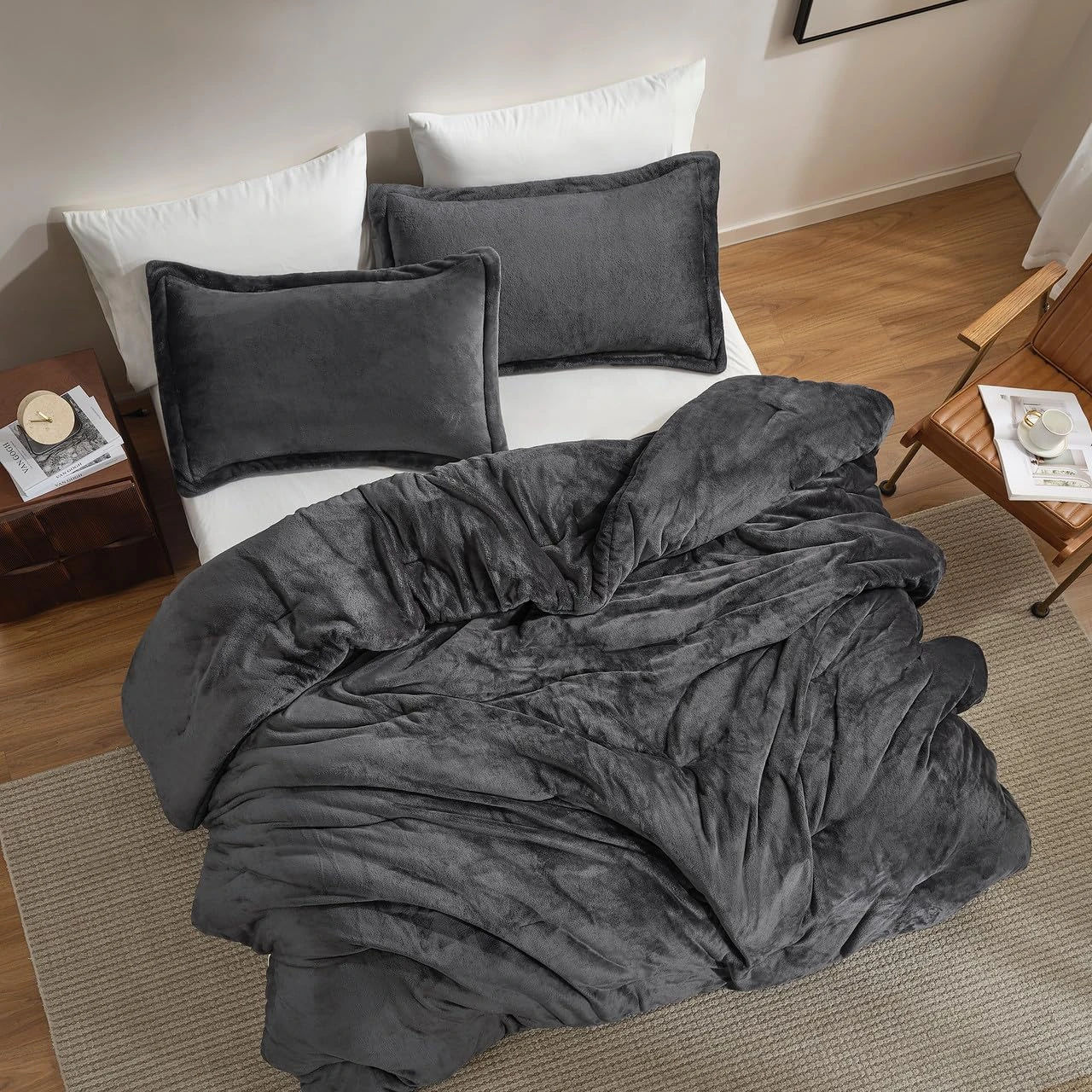 Coma Inducer Oversized Queen Comforter - Me Sooo Comfy - Pewter | soft plush material