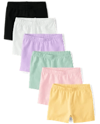 Toddler Girls Cartwheel Shorts 6-Pack - PINK | The Children's Place 