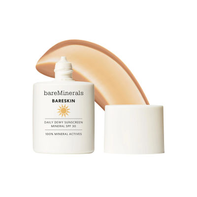 bareMinerals Daily Dewy Sunscreen Mineral SPF30, Hydrating Face Sunscreen with Niacinamide, No White Cast, Lightweight Non-Greasy Glow Finish, Broad Spectrum UVA/UVB Protection, Non-Comedogenic, Vegan