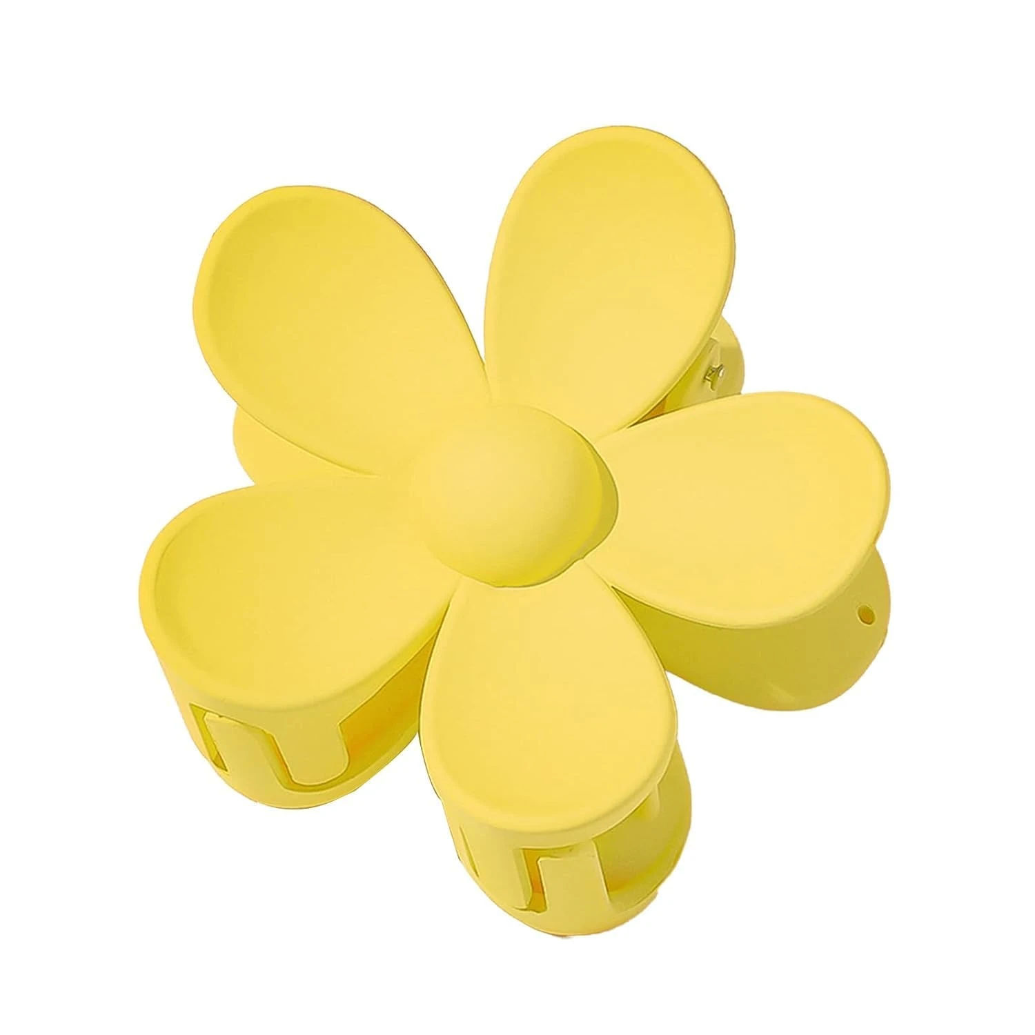 Yellow Hair Claw Clips Flower Shaped Plastic Jaw Anti-scratch Smell-less Useful Hold Tightly Light Hair Accessories Hair Clips