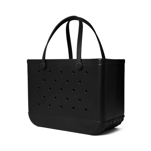 BOGG BAG Original Large Tote – 19” x 14” x 9” – Durable, Washable, Tip-proof – Beach, Pool, Boat, Work, Sports (Lbd Black)