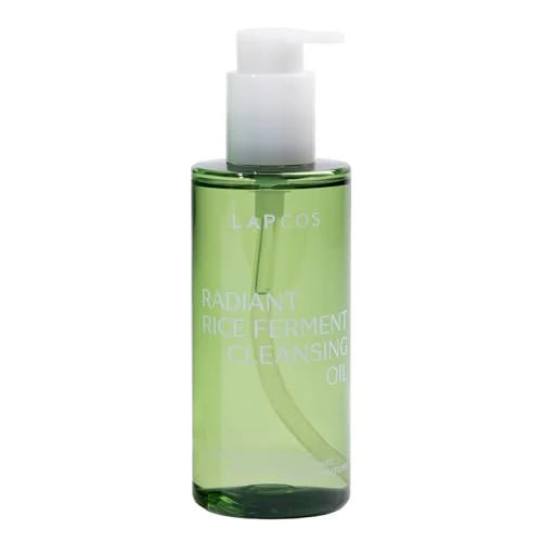 LAPCOS K Beauty Fermented Rice Deep Hydration Cleansing Oil - Moisturizing & Hydrating Rice Bran Oil Face Wash Cleanser Makeup Remover - Vegan Korean Skin Care for All Skin Types 6.76 fl oz
