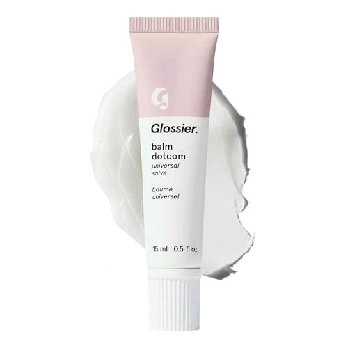 Glossier Balm Dotcom Hydrating Lip Balm - Universal Salve, Up to 12Hr Moisture - Lanolin, Beeswax & Castor Oil for Dry Lips, Cuticles & Skin - Original, Clear Fragrance-Free, 15ml