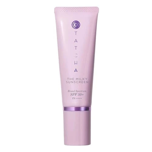 TATCHA The Milky Sunscreen, Broad Spectrum SPF 50+ PA+++ | Daily Light-Weight Sun Protection with No White Cast | Visible Sun Damage Correction for All Skin Types with Ectoin, Vitamin E, and Aloe