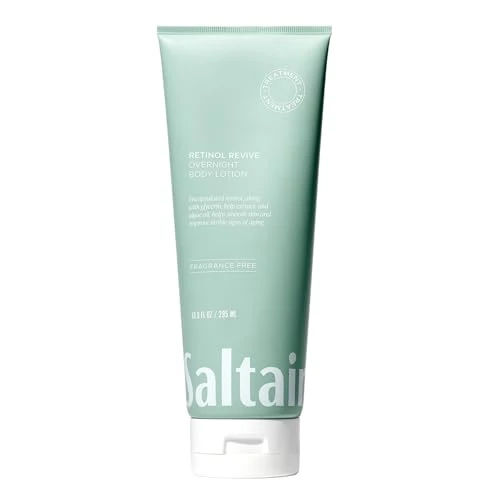Saltair Retinol Revive Night Lotion – Dual-Action Retinol Body Lotion for Smoother, Firmer Looking Skin – Hydrating Moisturizer with Kelp, Allantoin & Glycerin – 10 oz Pump Bottle