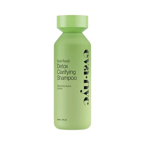 Eva NYC Sulfate-Free Detox Clarifying Shampoo for Buildup, Oil, Hard Water + Chlorine - Weekly Non-Stripping Hair + Scalp Shampoo for Healthy-Looking Hair - Amino Acids + AHAs - Lavender Scent -10floz