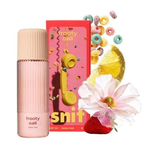 Snif Frooty Call Body Mist 8oz, Fruity Citrus Gourmand Hair Perfume & Body Spray, Lemon Sugar, Strawberry & Cereal Accord, Long Lasting Fragrance Mist, Clean, Vegan, Cruelty Free