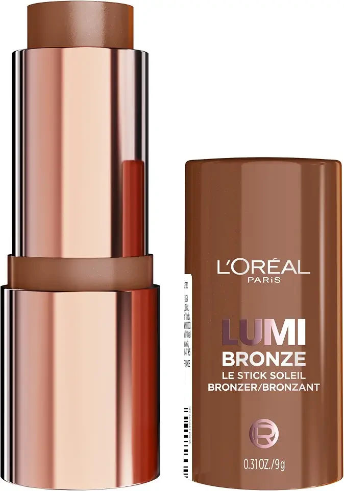 Lumi Bronze Le Stick Soleil Bronzer Stick, Cream-To-Powder Bronzer For A Sunkissed Face Makeup Glow, 130 Sunset Doré