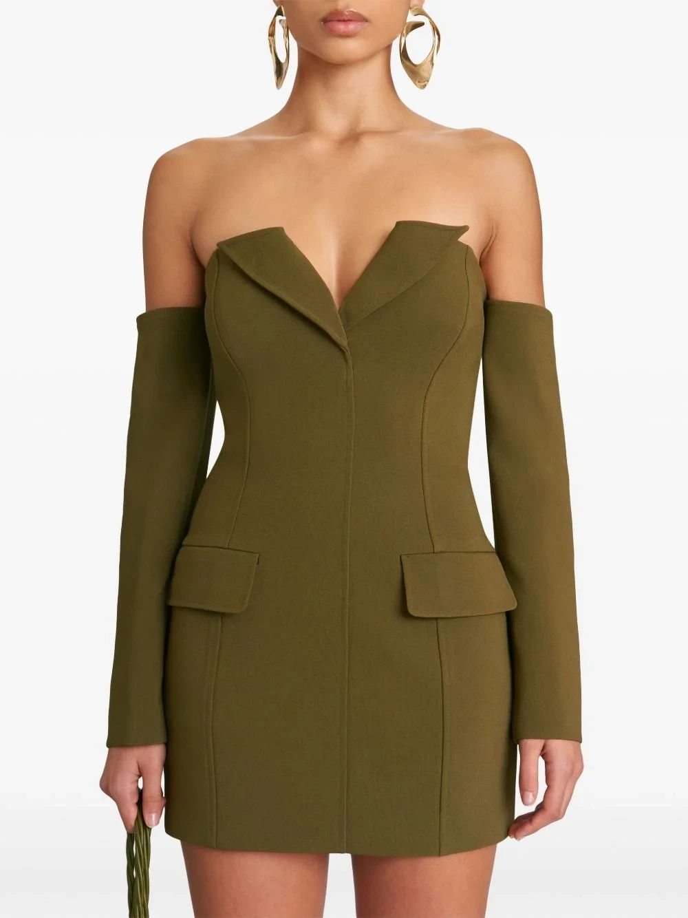 Cult Gaia Sol Embellished Strapless Minidress