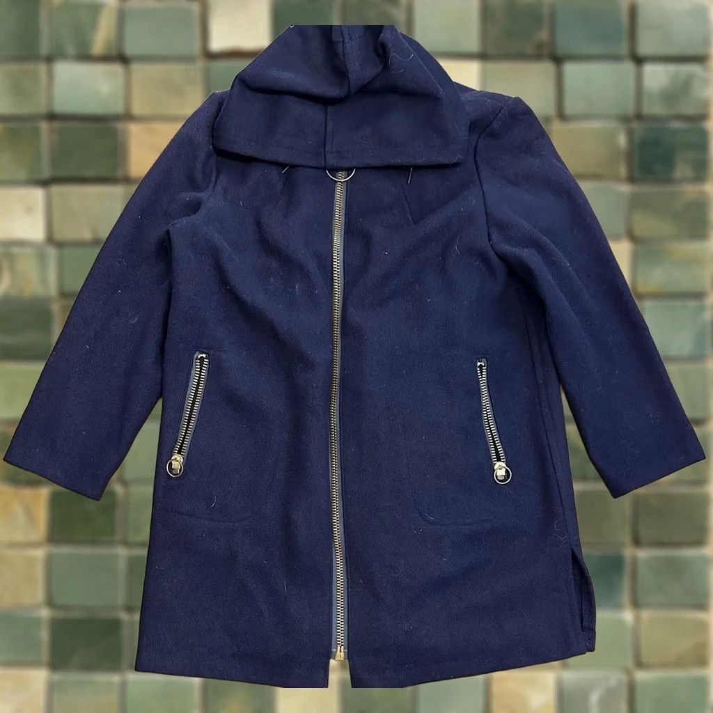 Black Union Made Wool Overcoat