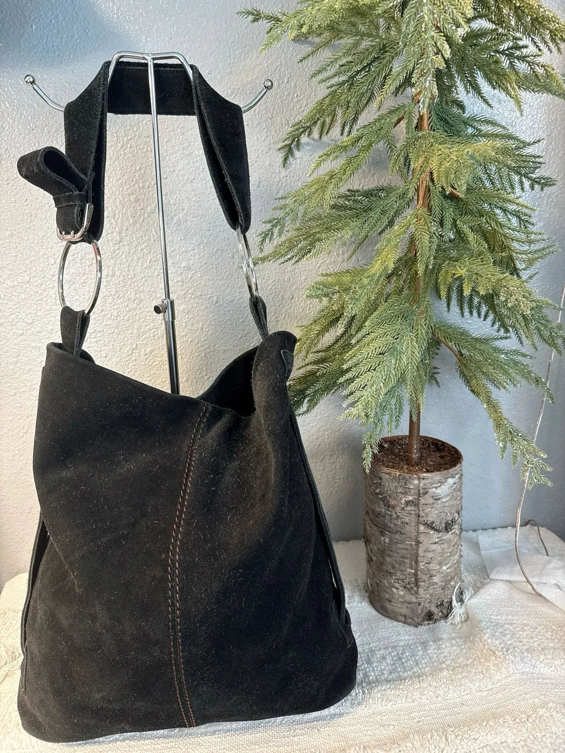 Black Suede Purse