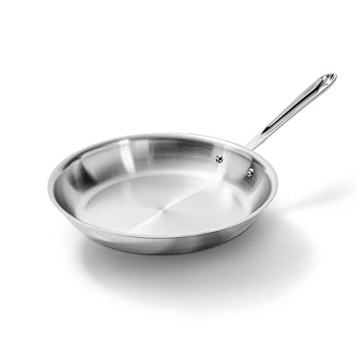 All-Clad D3® Stainless Steel 12 inch Frying Pan- Made in the USA- The Original Bonded Professional Cookware- Oven Safe & Induction Compatible