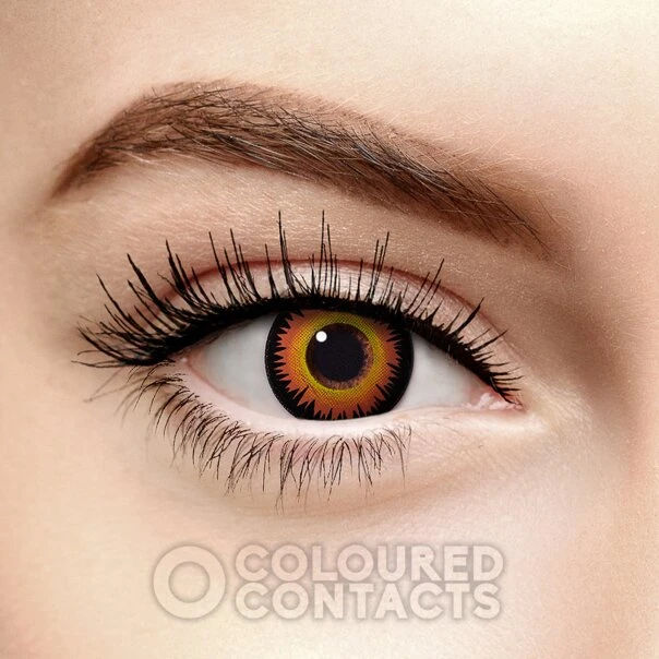 Orange Werewolf Fire Colored Contacts