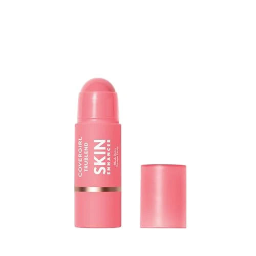 COVERGIRL Trublend Skin Enhancer Blush Balm Stick, Vegan Formula, Easy to Use, Glides on Effortlessly, Non-Greasy, Doesn't Crease - 200 Pink Sprinkle (Bright, Warm Pink)