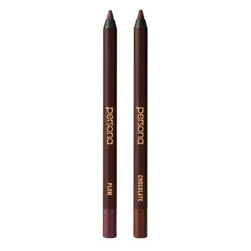 PERSONA 24HR Plum & Chocolate Waterproof Eyeliner Pencils | Creamy, Smudgeable Pencil for Lash Line & Waterline | All-Day to All-Night Wear | Vegan, Cruelty-Free, Paraben-Free | Made in USA