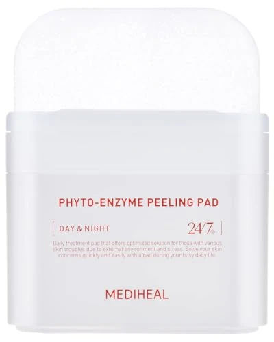 MEDIHEAL Phyto Enzyme Peeling Pad - Vegan Face Resurfacing Gauze Pads with LHA & Papaya Enzym - Pore Tightening Pads to Control Sebum - Exfoliating for Dead Skin Cells, 90 sheets