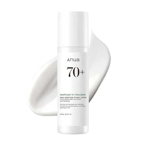 Anua Heartleaf Daily Lotion, Lightweight Face Moisturizer with Hyaluronic Acid, Gentle & Calming Face Cream for Soothing, Hydration, & Moisture Barrier for Dry Skin, Korean Skincare, 6.76 fl.oz.