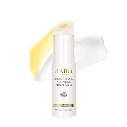 d'alba Piedmont White Truffle Double Serum All-in-one Multi Balm, Stick Balm, Vegan Skincare with Vitamin C and Vegan Collagen, 3-in-1 Anti Wrinkle, Eye Treatment, Dark Spot Remover